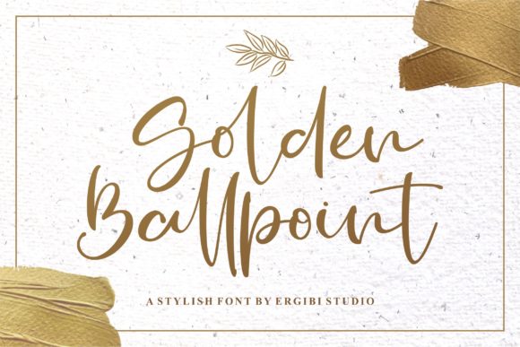 Discover the Elegance of Golden Ballpoint: A Versatile Font for Every Design