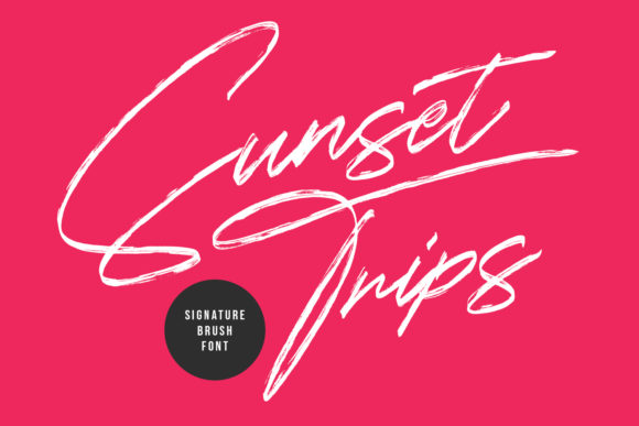 Sunset Trips: A Timeless Handwritten Font for Every Design Need