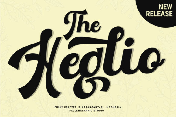The Heglio: A Stylish Script Font for Elegant Design Projects